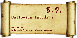 Bellovics István névjegykártya