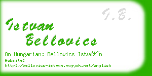 istvan bellovics business card